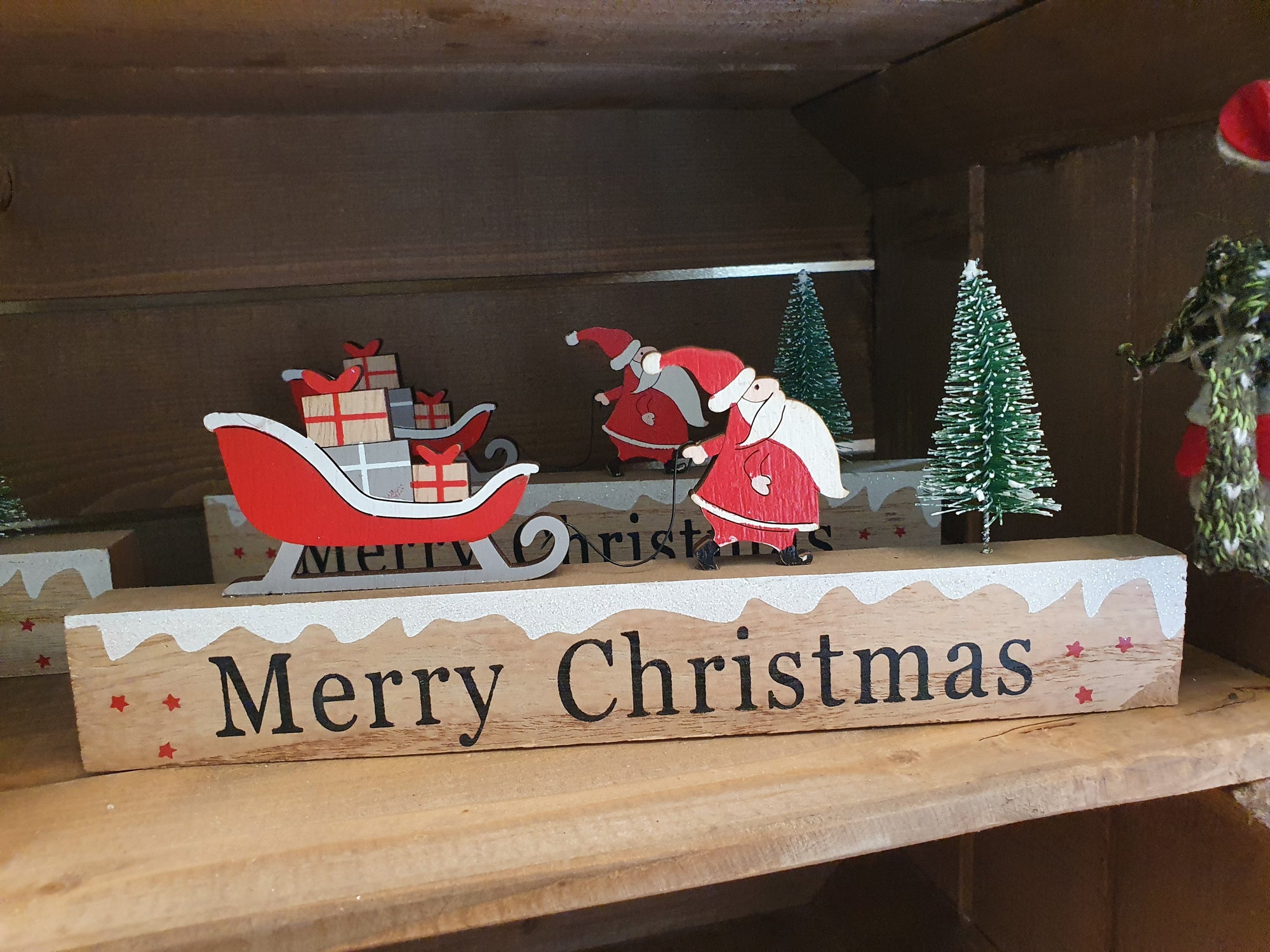 Merry Christmas - Santa Pulling Sleigh