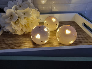 LED Ceramic Ball Hearts - Small