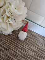 Christmas Grey & Red Round Santa Gonk - Hanging
