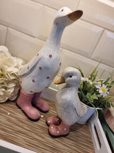 Load image into Gallery viewer, Garden Duck - Polka Dot Pink - Large
