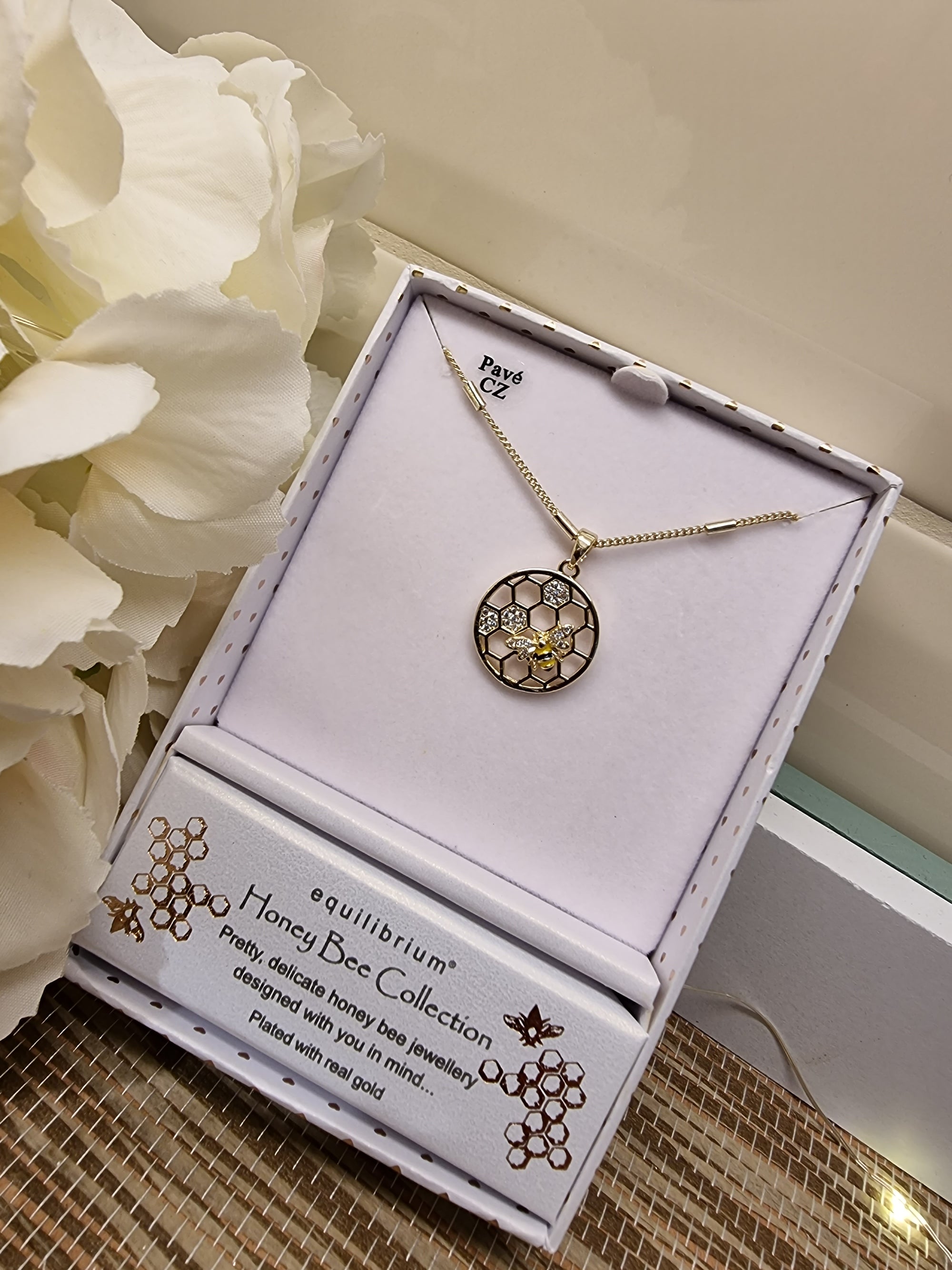 2nd Bee Honeycomb - Gold Plated Necklace