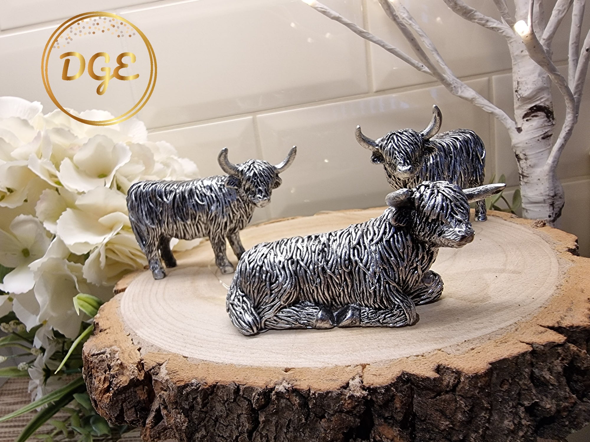 Silver Highland Cow - Mini