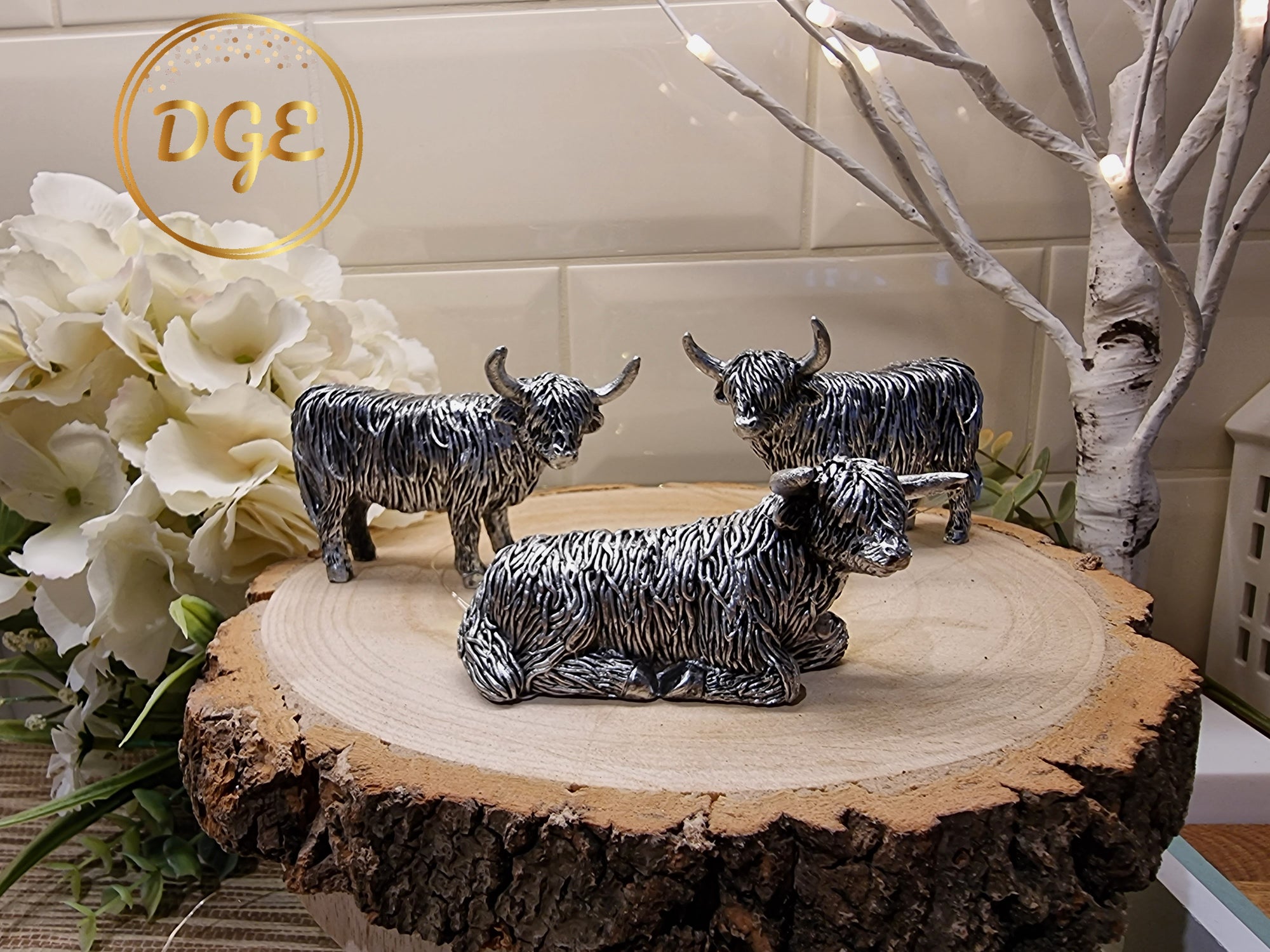 Silver Highland Cow - Mini