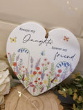 Daughter Friend Ceramic Heart