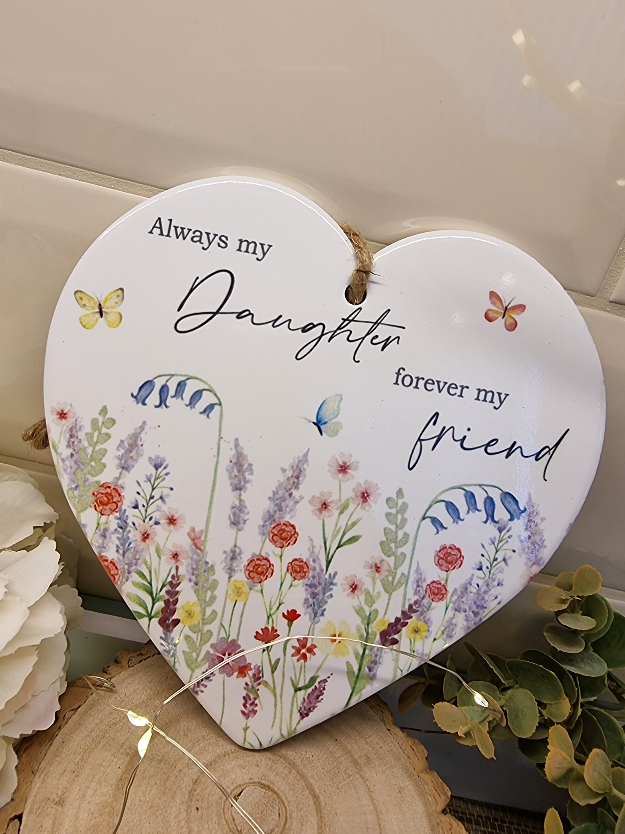 Daughter Friend Ceramic Heart
