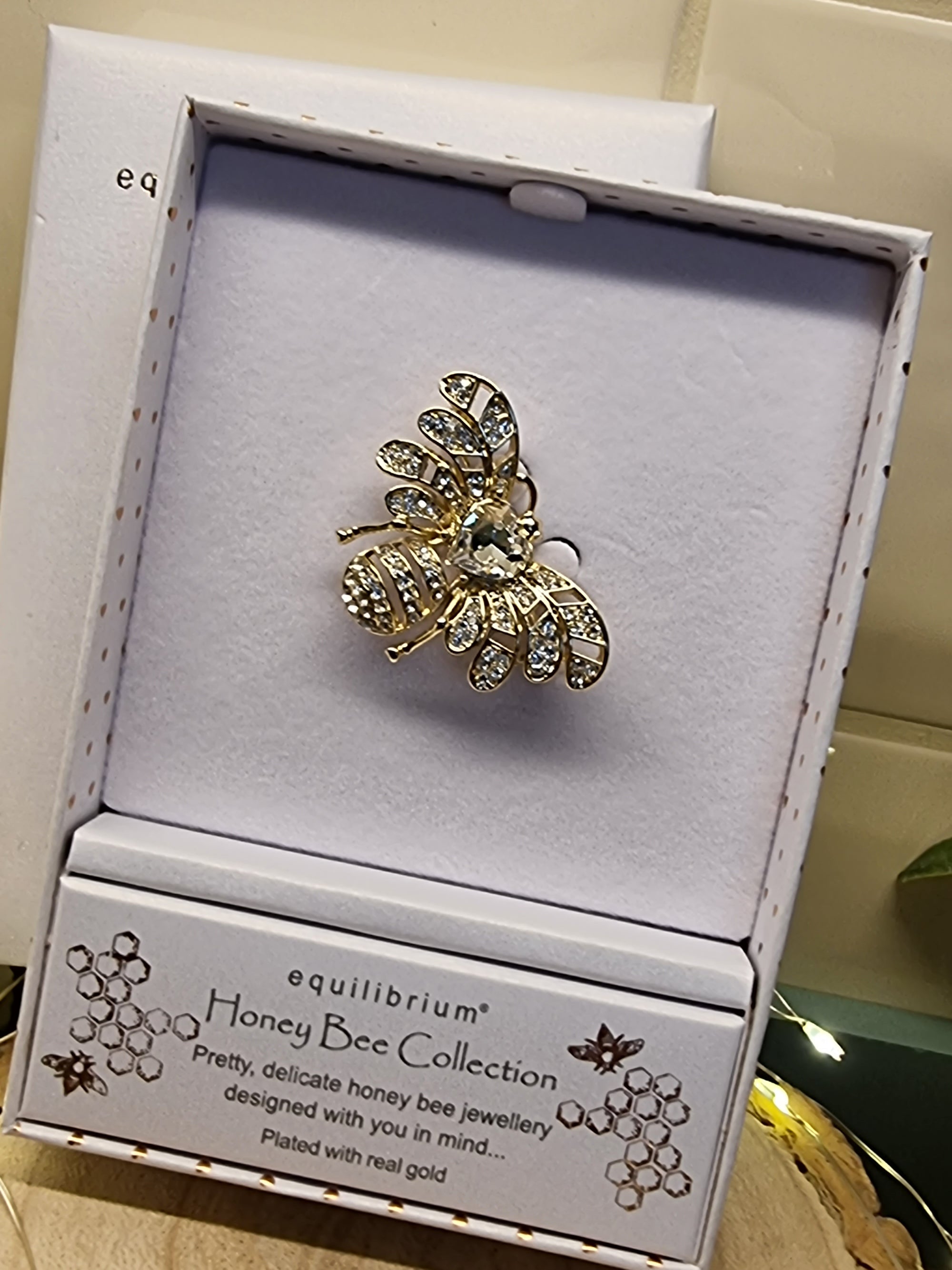 Honey Bee Sparkly Brooch