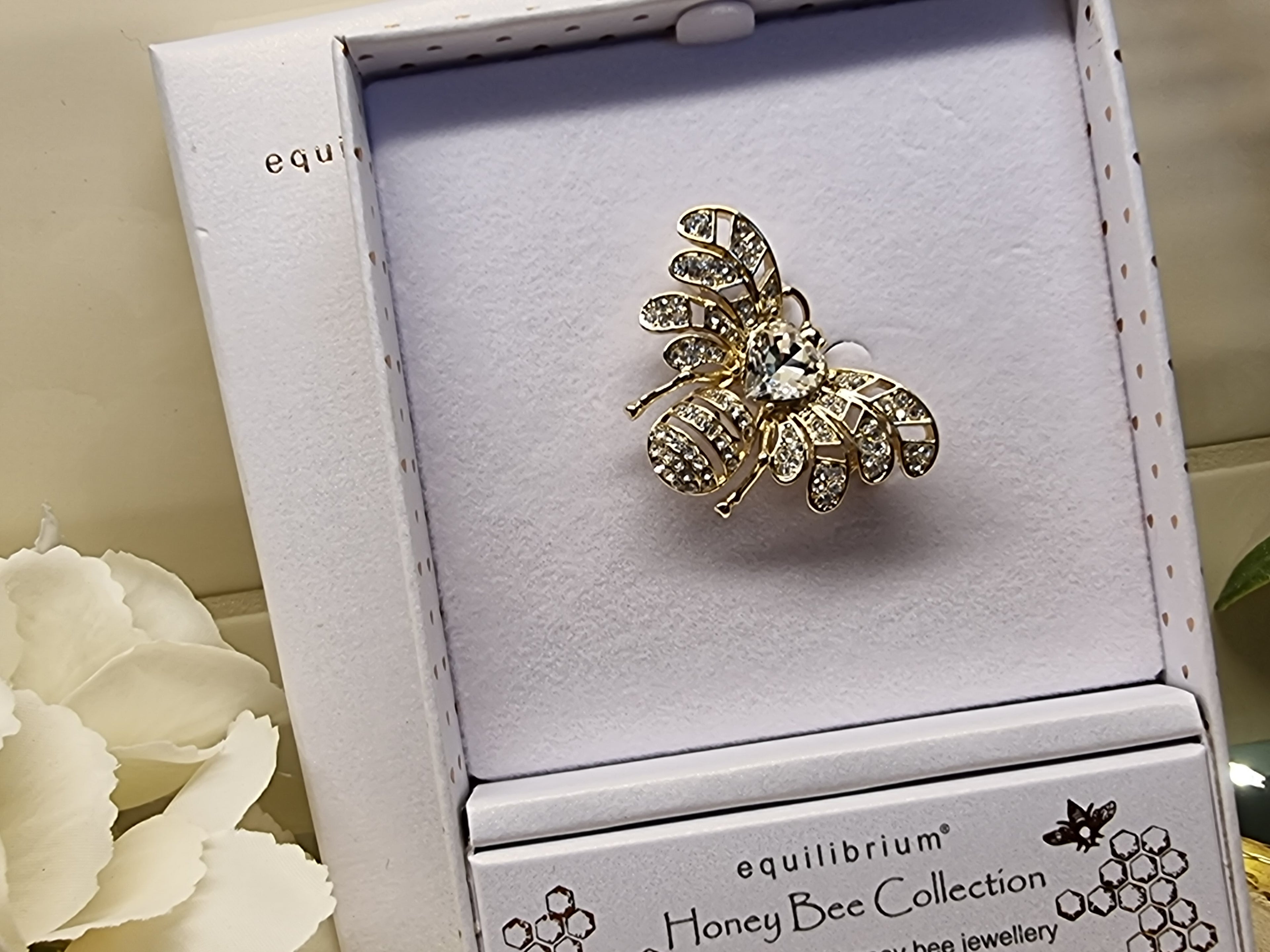 Honey Bee Sparkly Brooch