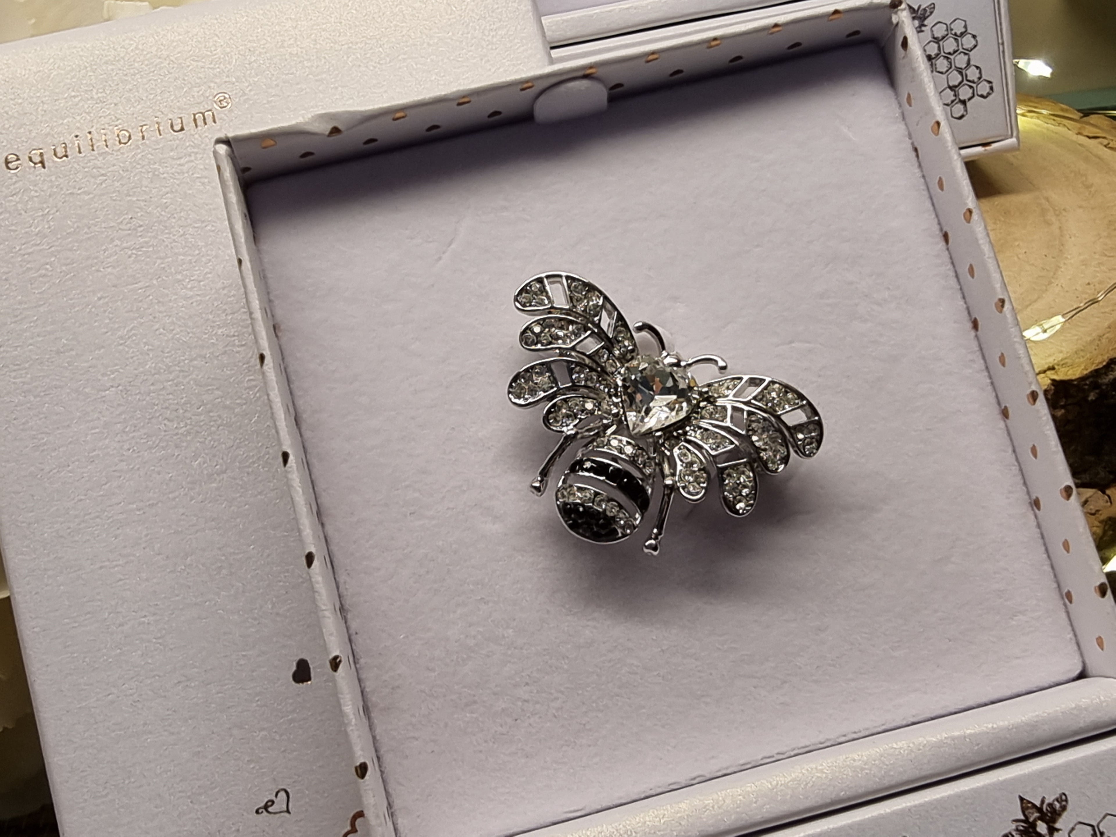 Honey Bee Sparkly Brooch