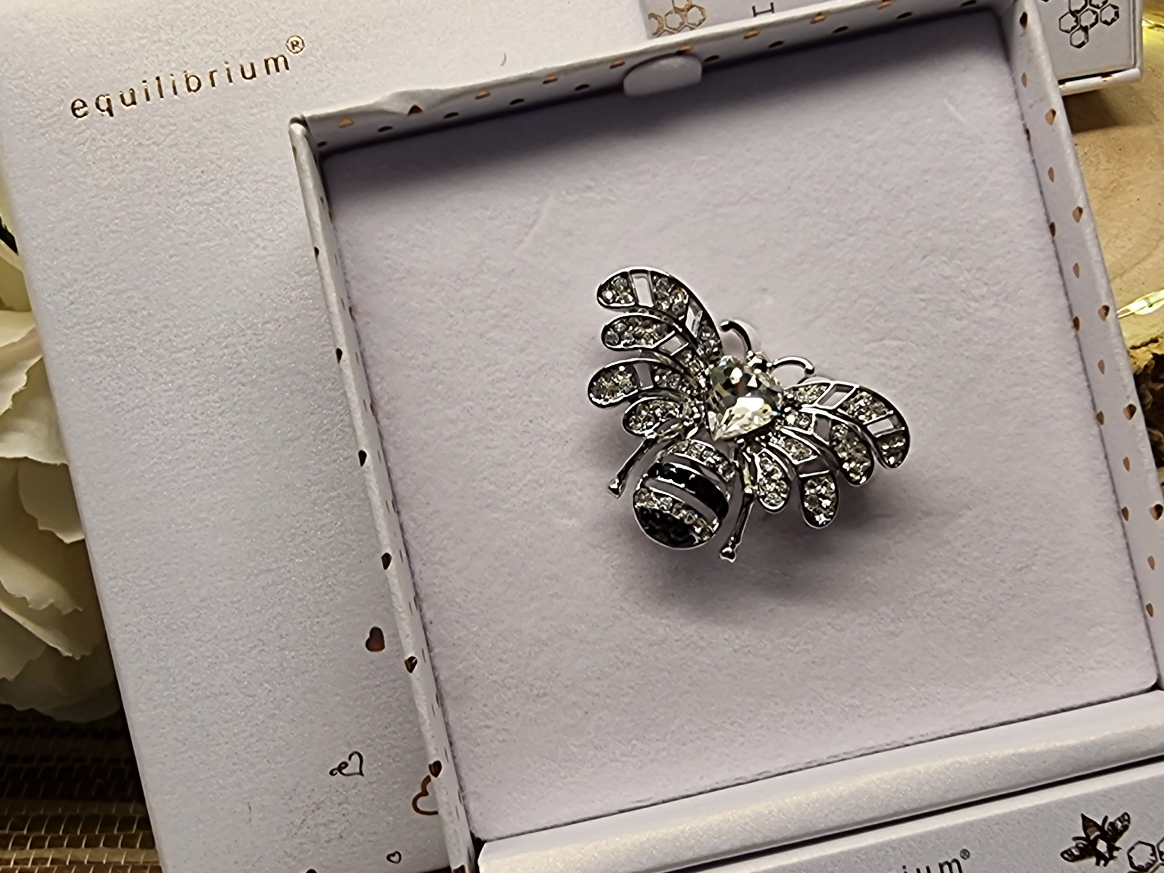 Honey Bee Sparkly Brooch