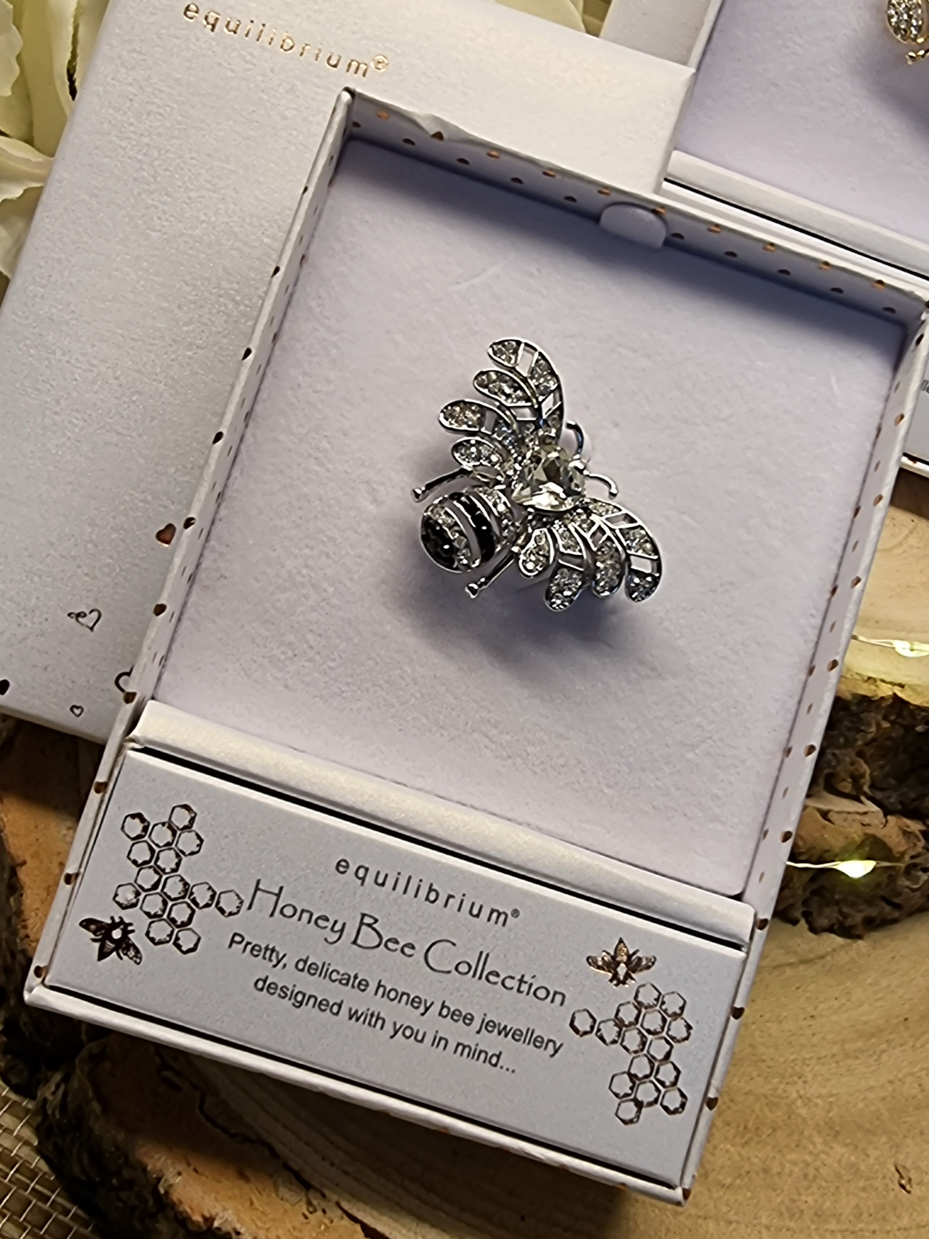 Honey Bee Sparkly Brooch