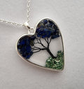2nd Tree Of Life Silver Plated Necklace - Blue Lilazuli