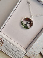 Tree Of Life Silver Plated Necklace - Pink Amethyst