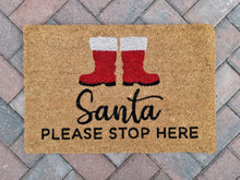 Load image into Gallery viewer, Christmas Doormat - Santa Please Stop Here
