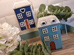 Village Pottery Wax Warmer Oil Burner - Square - Teal Navy