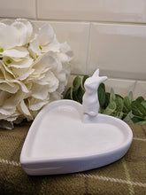 Load image into Gallery viewer, 2nd White Bunny Heart Dish
