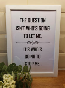 Who's Going To Stop Me - Framed Print