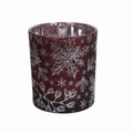 Red & Silver Snowflake T-Light Holders