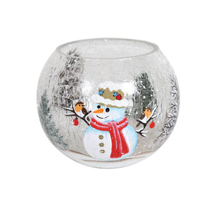 Snowman Globe T-Light Holder .