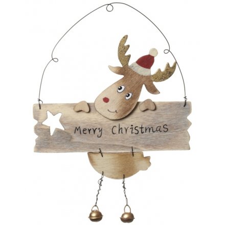 Merry Christmas Hanging Reindeer .