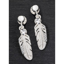 Load image into Gallery viewer, Feather - Silver Plated Earrings
