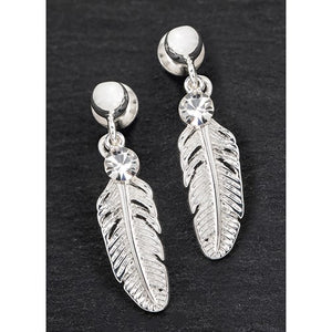 Feather - Silver Plated Earrings