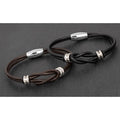 Mens Knotted Leather Bracelet