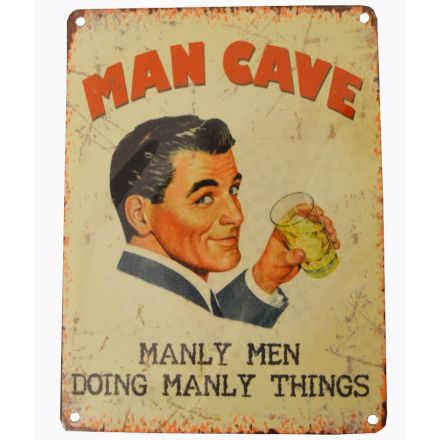Man Cave Retro Metal Sign