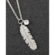 Load image into Gallery viewer, Feather - Silver Plated Necklace
