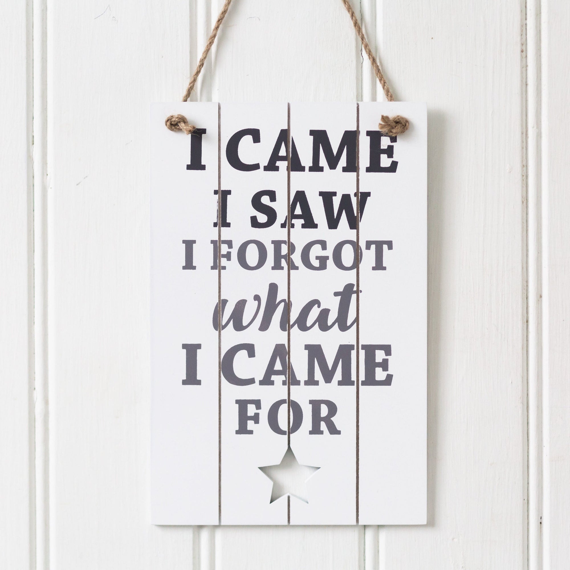 Slatted Wooden Plaque - Forgot What I Came For