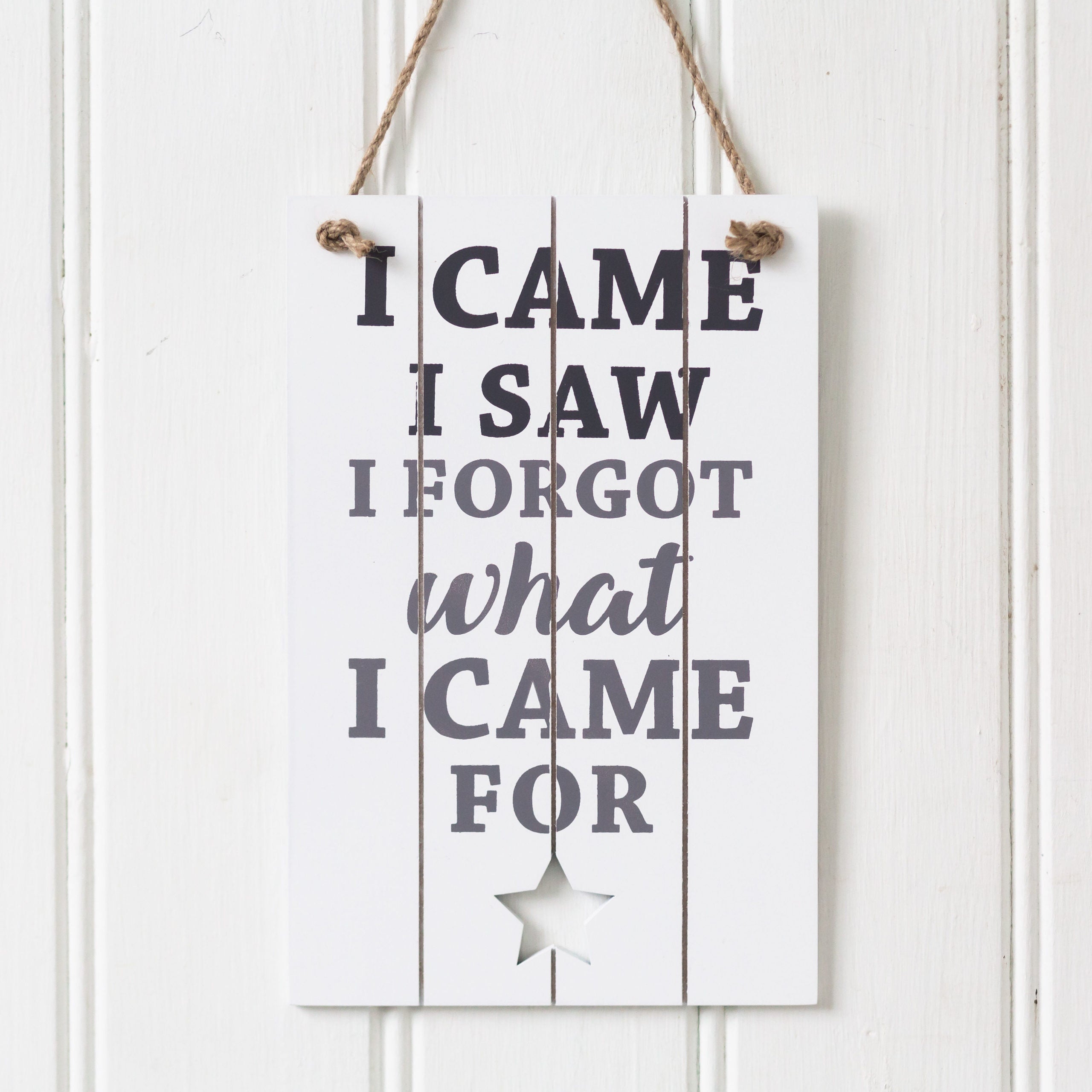 Slatted Wooden Plaque - Forgot What I Came For