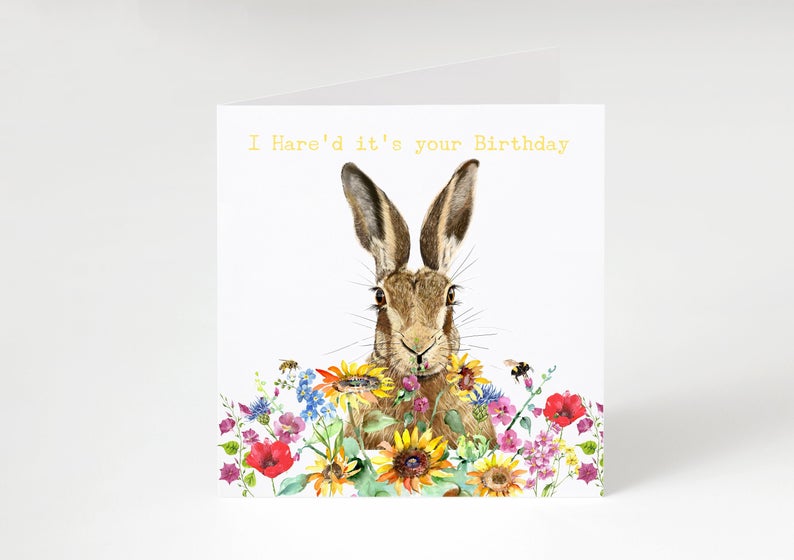 Hare'd It's Your Birthday - Hare Birthday Card