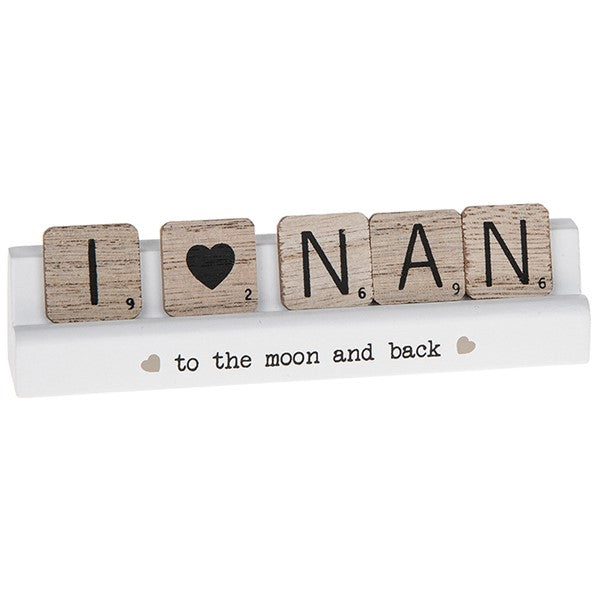 Scrabble Table Plaque - Nan