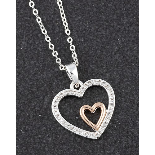 Hearts - Two Tone Necklace
