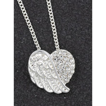 Load image into Gallery viewer, Angel Wings Hearts - Silver Plated Necklace
