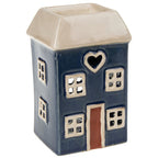 Village Pottery Wax Warmer Oil Burner - Square - Teal Navy