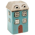 Village Pottery Wax Warmer Oil Burner - Square - Teal Navy