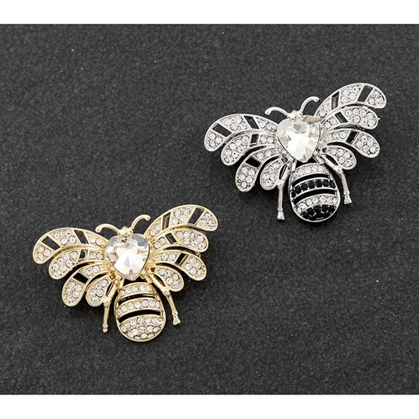Honey Bee Sparkly Brooch