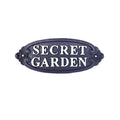 Secret Garden Sign - Cast Iron