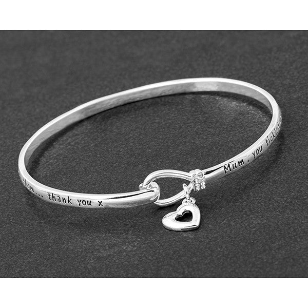 Thank You Mum - Silver Plated Bangle