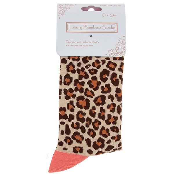 Bamboo Socks - Leopard Print