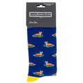 Men's Bamboo Socks - Foxes - Navy