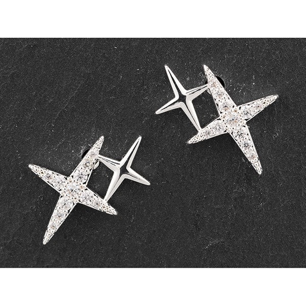 Celestial Stargazer Silver Plated Earrings