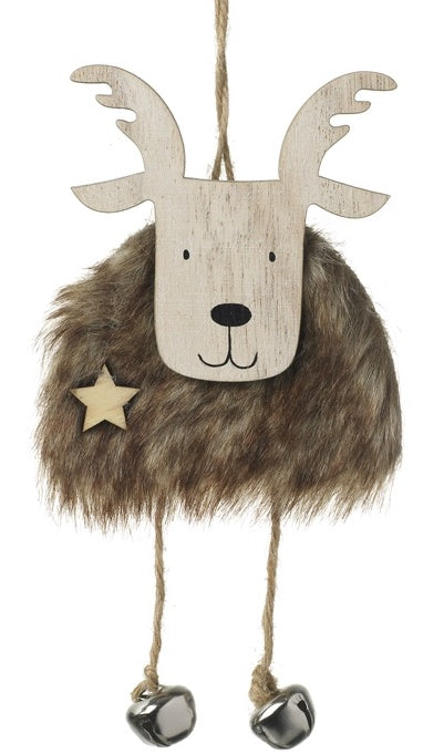 Moose With Bells - Tree Decoration .