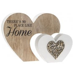 Wooden Heart Block - Large - Home