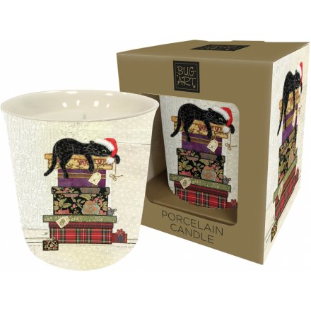 Festive Cat Candle Pot