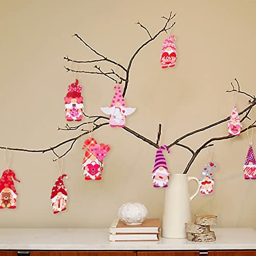 Hanging Wooden Gonk Decorations - Set of 10