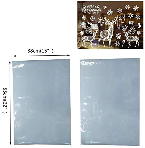 Christmas Reindeer/Stags & Snowflakes - Static Window Stickers