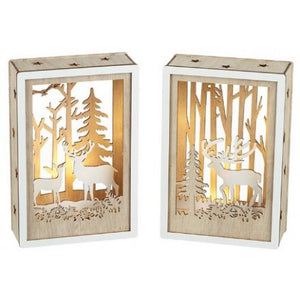 Woodland Stags Light Up Plaques .