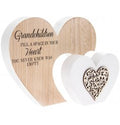 Wooden Heart Block - Large - Grandchildren