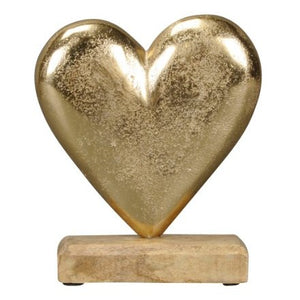 Gold Tarnished Metal Heart